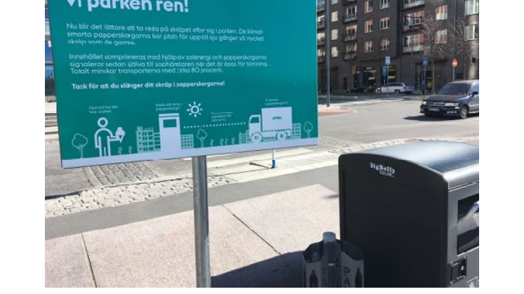 BigBelly ger Norrmalm 115.000 färre tömningar per år