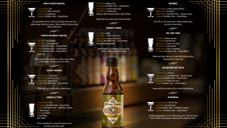 The Bitter Truth Celery Bitters Cocktail Recipes