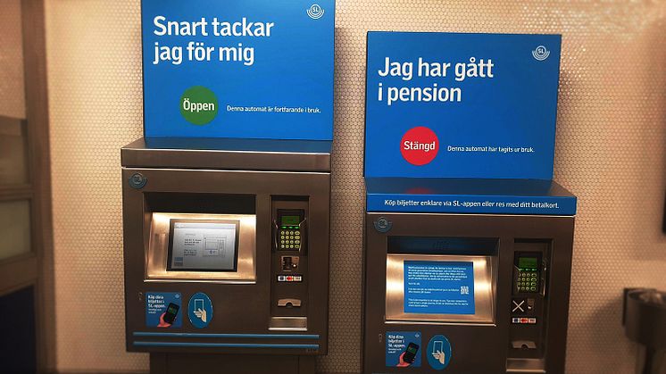 Säg hej då till SL:s gamla biljettautomater