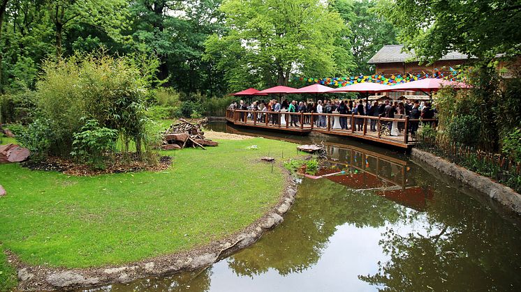 Zoo Leipzig - Blick zur Hacienda Las Casas