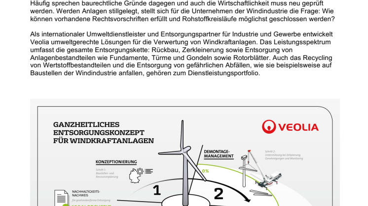 Factsheet: Windenergieanlagen-Recycling