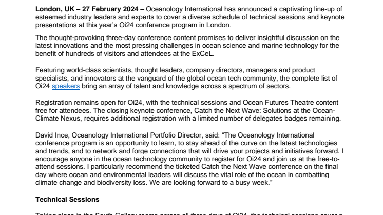 270224_Oi24_Organizers Announce Speakers and Schedule for Oi24 Conference Program.pdf