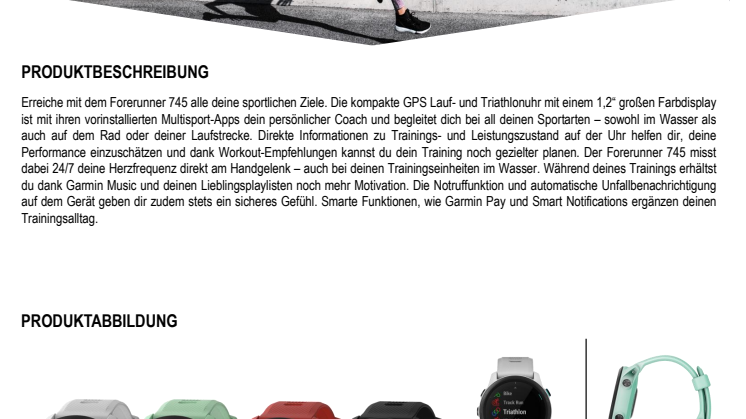 Datenblatt Forerunner 745