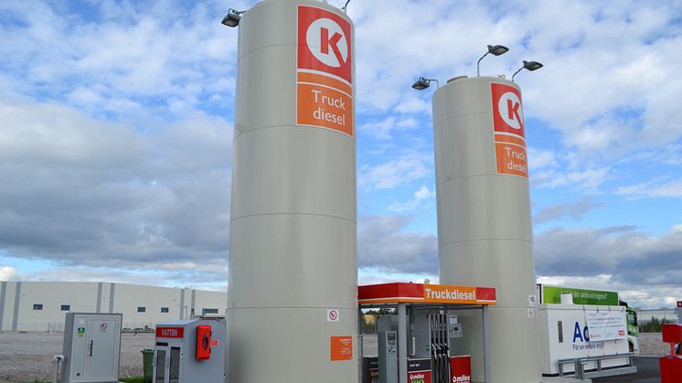 Den nya stationen Circle K Truck Rosersberg.