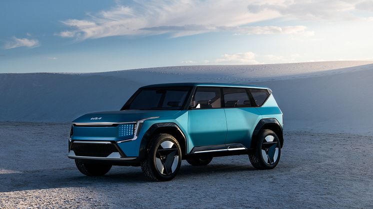 Concept EV9 er udviklet på den avancerede E-GMP-platform og er en højteknologisk, familievenlig bil, som drives af en komplet elektrisk drivlinje