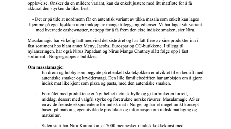 Endelig ekte tikka masala i dagligvaren