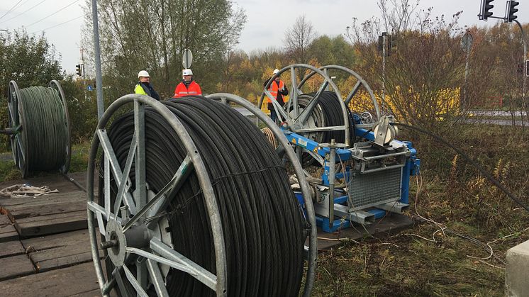 Seilzugarbeiten 110-kV-Lehrte Hänigsen