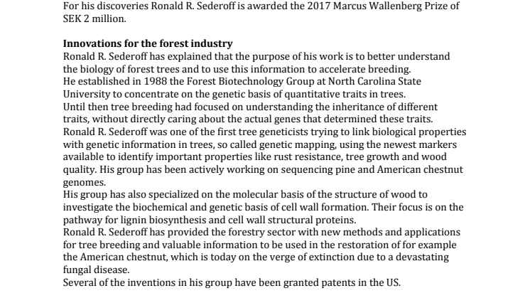 Forest molecular genetics to improve the quality of trees