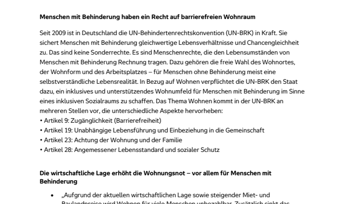Themenangebot der Aktion Mensch: inklusiver Wohnraum