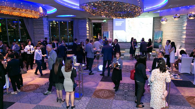 Sosial mingling under Sjømatrådets seminar i Bangkok i 2019