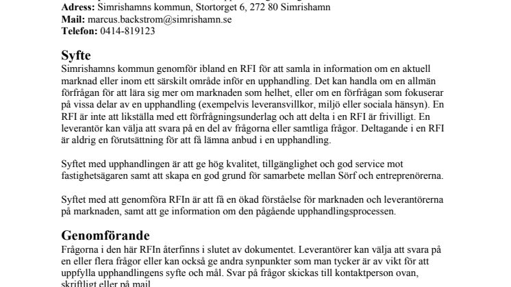 Sotningsentreprenad till Sydöstra Skånes Räddningstjänstförbund 
