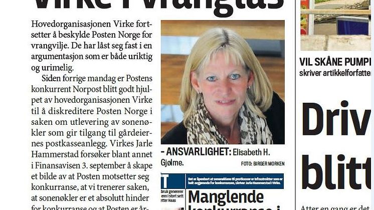 Faksimile Finansavisen 9.9 2016