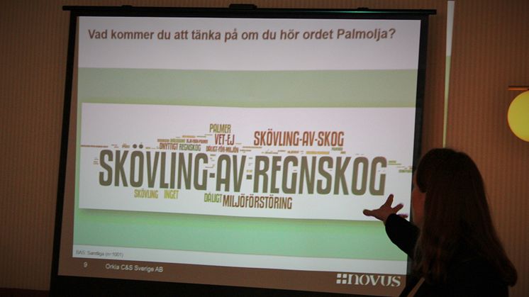 Sju av tio känner till att palmolja anses vara ett hot mot miljön 