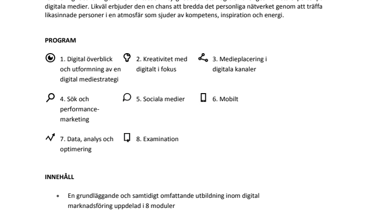Dentsu Aegis Digitala Akademi hösten 2015