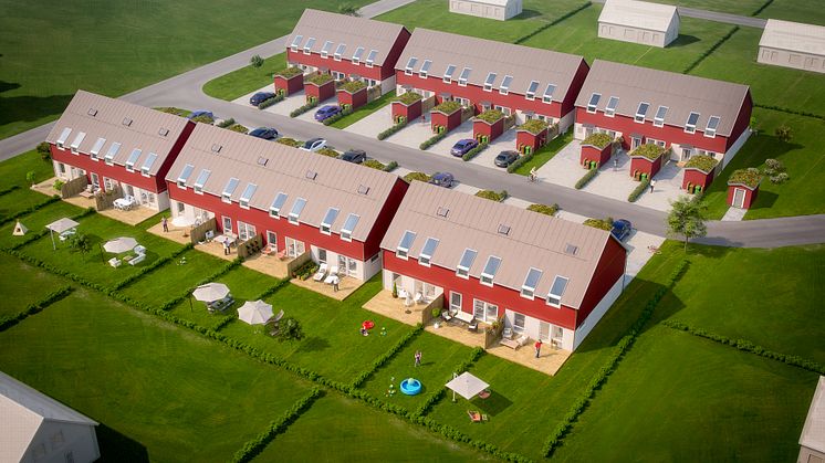 3D Illustration över kvarteret - Brf Magasinet