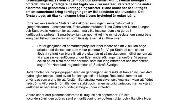 Nya beslut i Ljunganprojektet för att ta reda på hur laxen mår