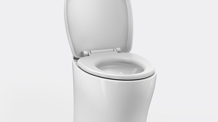 Hi-res image - Dometic - Dometic Moderno toilet featuring the innovative VariFlush technology and HandWave Control Panel 