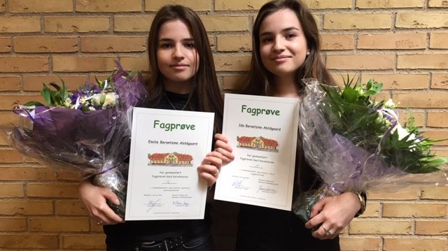 Emilie og Ida Abildgaard fra Bygma Amager bestod deres fagprøver med flot resultat.  