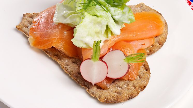 Kallrökt lax med citrusmarinerad huvudsallad