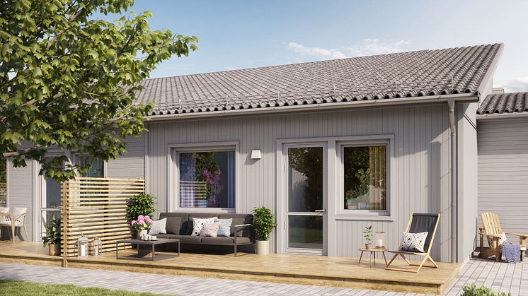 Samtliga lägenheter i Obos LSS-boende får egen uteplats.
