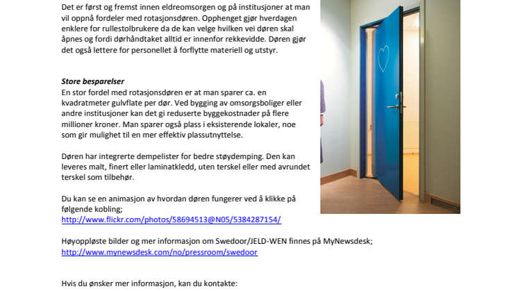 Unik dør gir store plassbesparelser