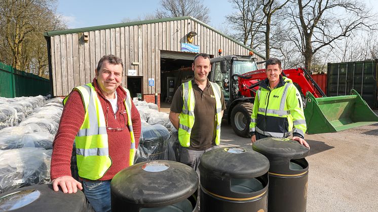 Cllr Alan Quinn with members of the grounds maintenance and street cleaning teams.