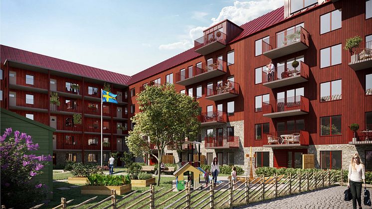 Skissbild på Bostadsrättsföreningen Björlanda Ängar