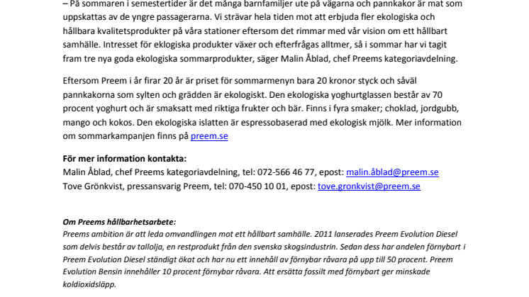 Preem utökar det ekologiska sortimentet på station