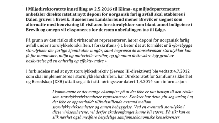Nei til giftdeponi