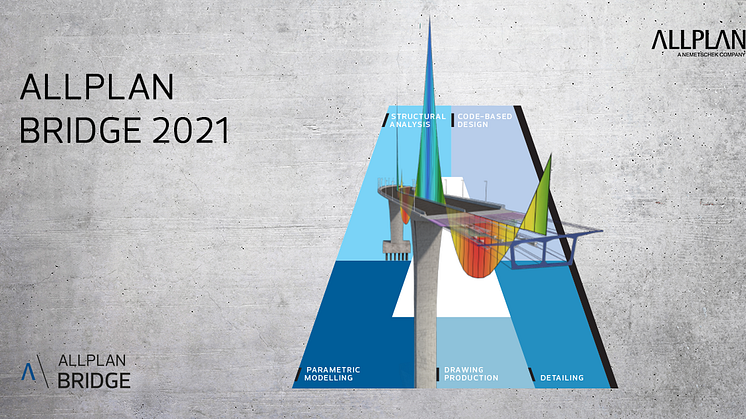Allplan Bridge 2021 links Structural Analysis, Design and Detailing