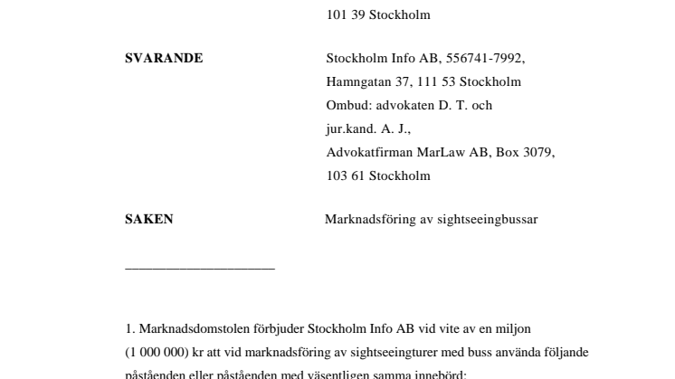 Marknadsdomstolen, Dom 2013-14
