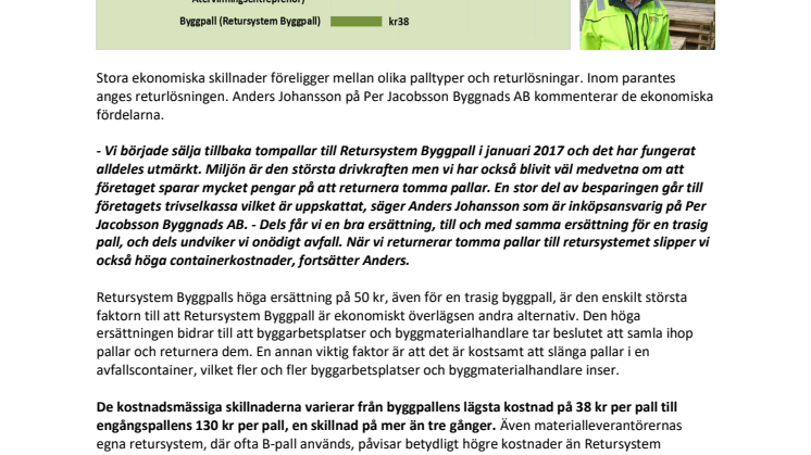 Ny rapport (del 3): Ett enkelt och fungerande retursystem bidrar till stora ekonomiska besparingar