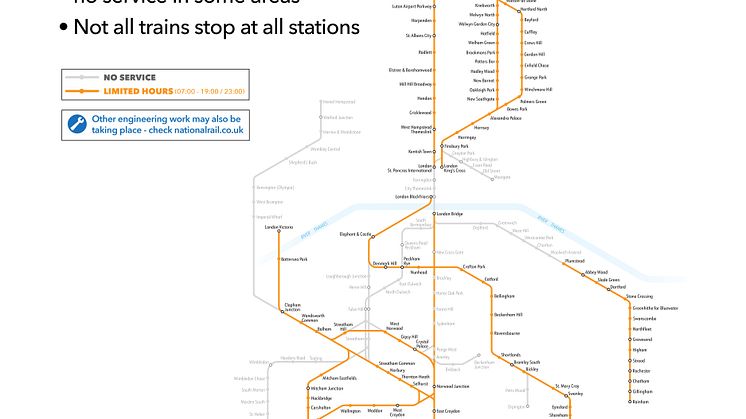 GTR service map 26 August