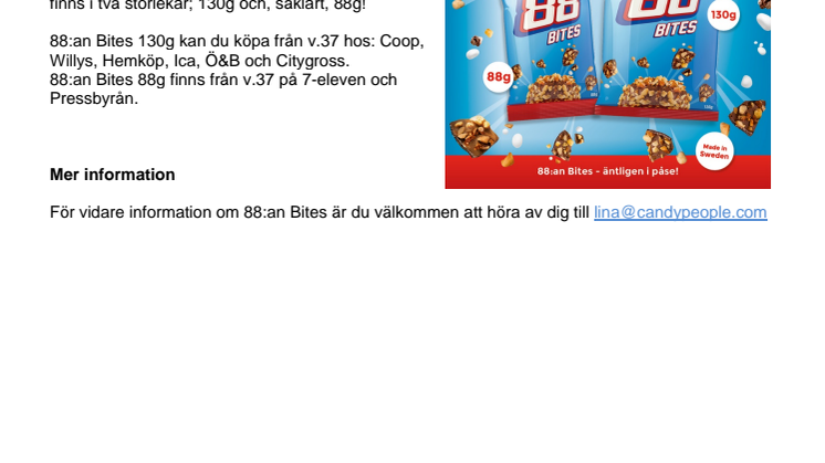 Succén fortsätter i påse – 88:an Bites är här!