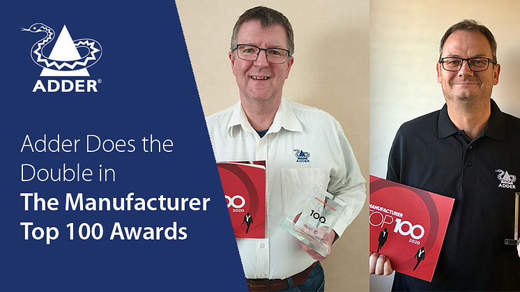 Barry Cathrall and Stuart Mitchell proudly present their Manufacturer Top 100 Awards