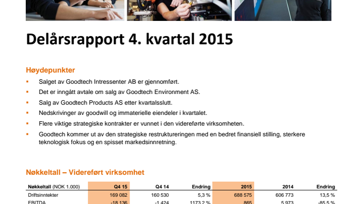 Kvartalsrapport Q4 2015