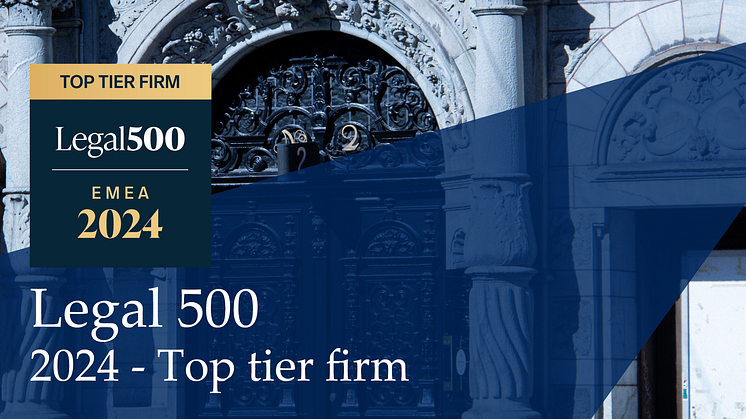 Legal 500 continues to top rank Gernandt & Danielsson 2024