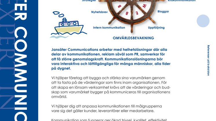 Jansäter Kommunikations erbjudande med helhetslösningar