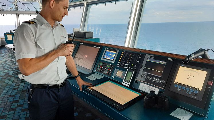 Die Scandlines-Fähre „Berlin“ stellt auf zukunftsweisendes elektronisches Schiffstagebuch um 
