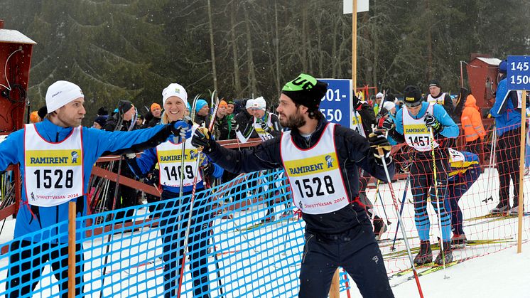 Växling i Mångsbodarna när H.K.H. Prins Carl Philip åker StafettVasan 2014