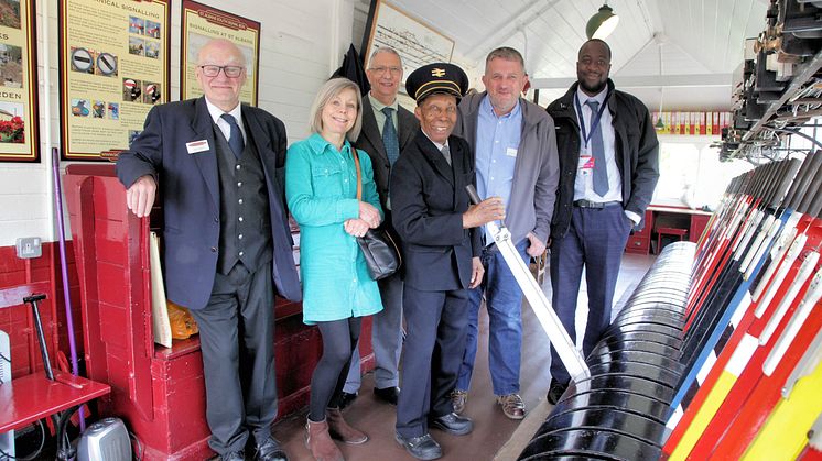 Members from St Albans South Signal Box Museum gathered to celebrate the day