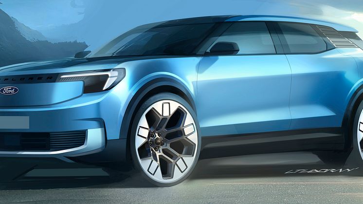 2023 FORD ny elektrisk Explorer skisser  (9)