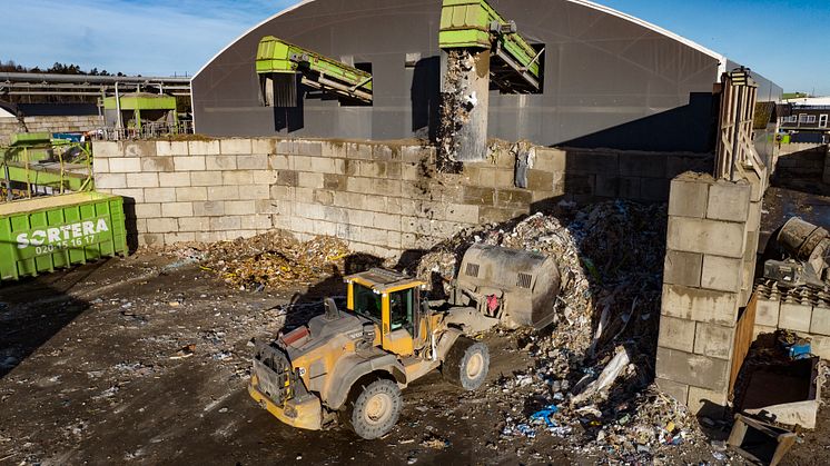 Volvo L120H hjullastare hos Sortera