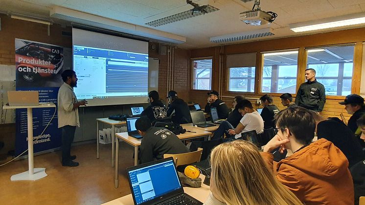 CAB träffade framtidens skadetekniker på Lugnetgymnasiet i Falun