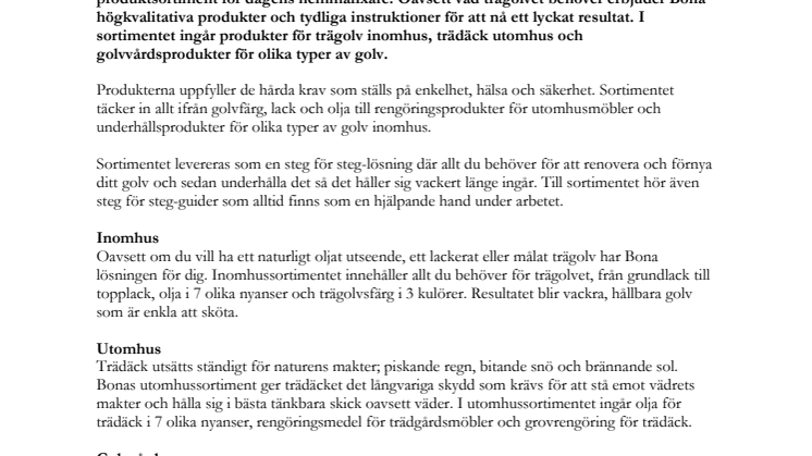 Proffsens val sedan 1919 - Nu introducerar vi kvalitetsprodukter för konsumentmarknaden