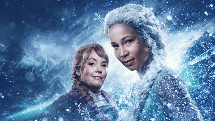 Mimmi Tamba og Ina Svenningdal er Elsa og Anna. Foto: Fredrik Arff.