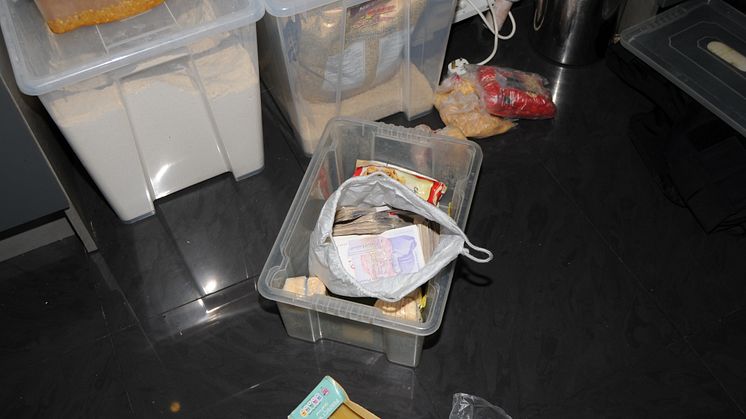 Cash recovered from Iqbal Haji's kitchen