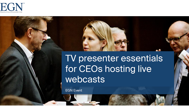TV presenter essentials for CEOs hosting live webcasts
