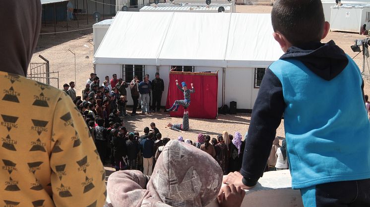 Clowner skapar hopp hos Syriens barn