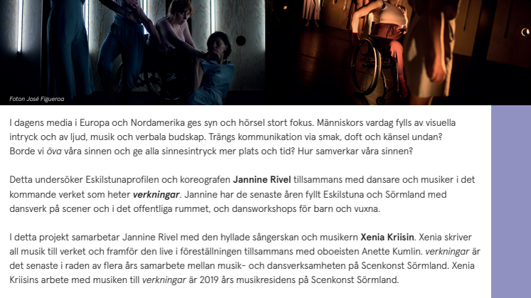 Jannine Rivel & Xenia Kriisin i ny dans- och musikföreställning